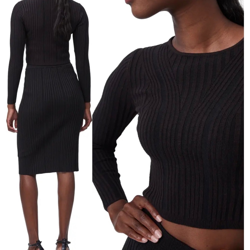 Jolie Knits Crop Sweater and Skirt Set